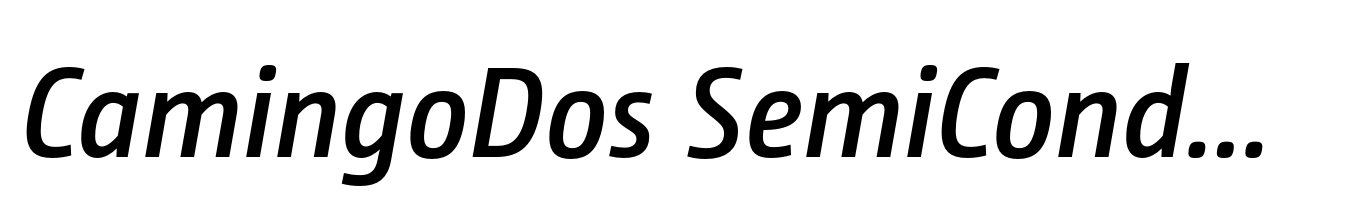CamingoDos SemiCondensed SemiBold Italic